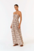 Vestido Midi Franzido Estampa Bloom