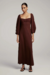 Vestido Midi Isla - Marrom Cacau na internet