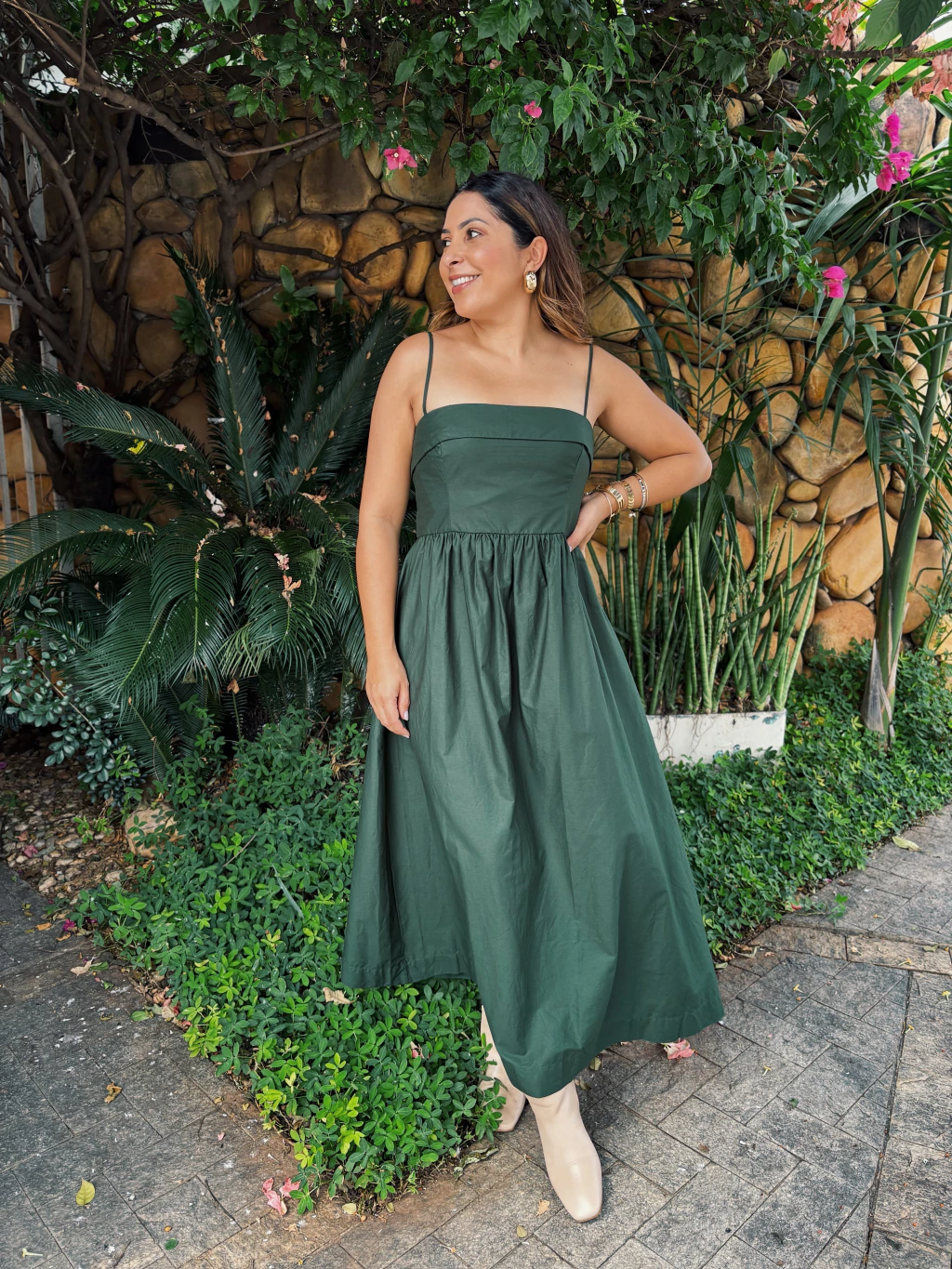 Vestido alcinha longo (farm)