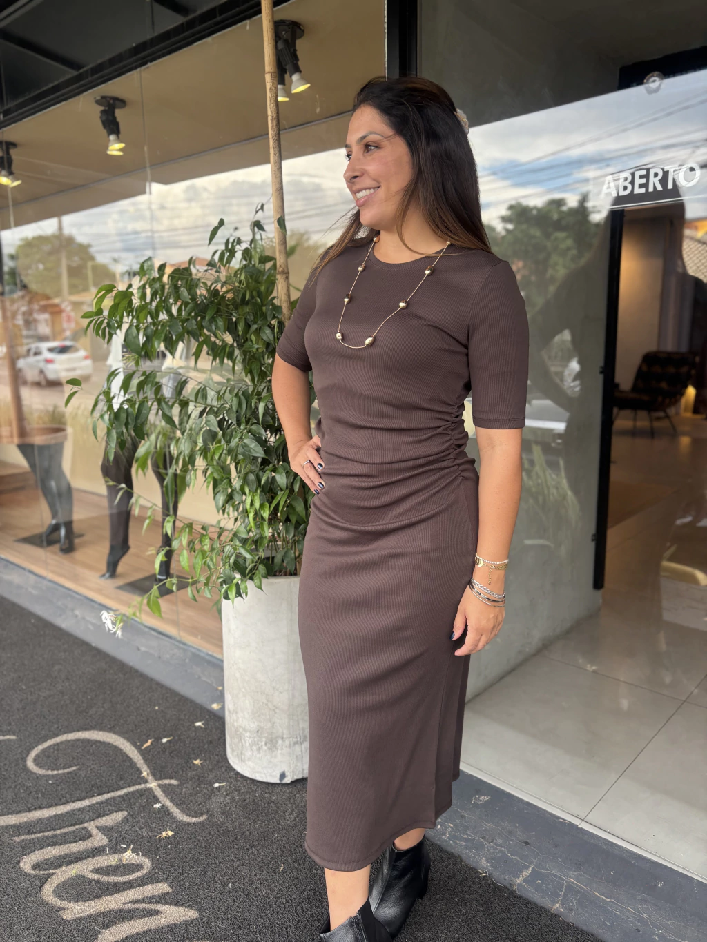 Vestido drapeado