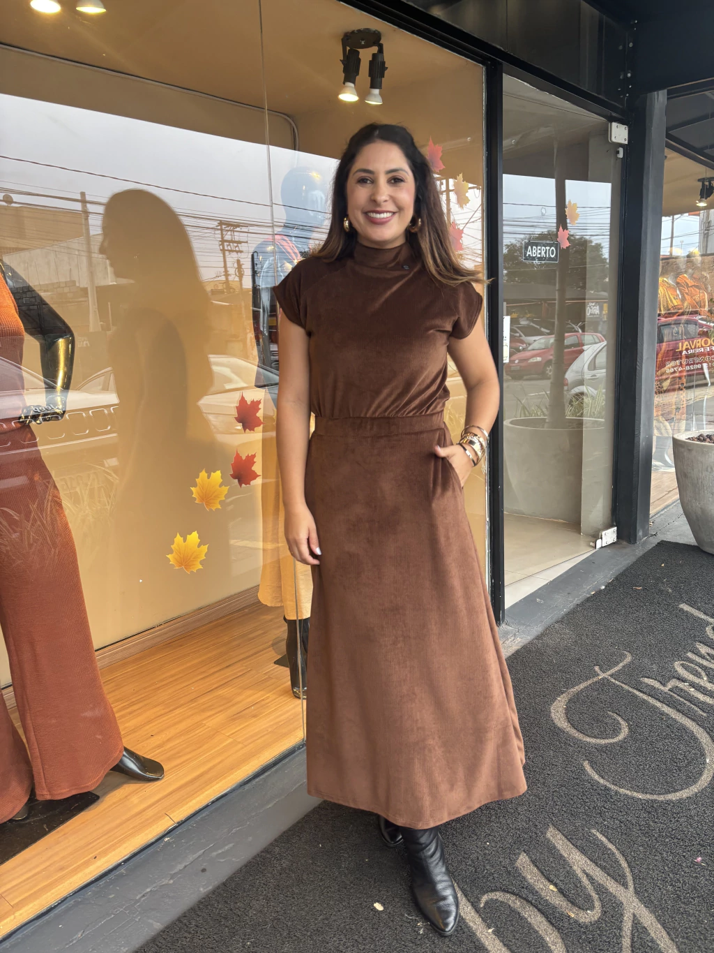 Conjunto de suede