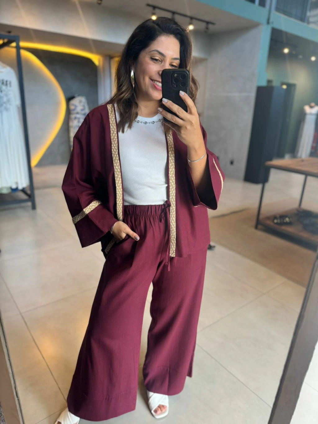 Kimono de linho