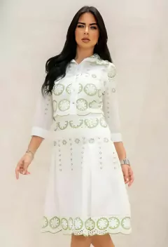 Conjunto Midi Laise Bordado Tam40 D Vanelle Moda Evangelica - comprar online