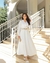 Vestido Longo de Alfaiataria Off White – Detalhe Dourado & Manga Longa na internet