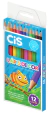 Lápis de cor CIS Estojo 12 Cores Sextavado