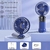 Mini Ventilador Portátil com Apoio de Celular, Display e Conexão USB-C - 5 Velocidades