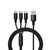 Cabo de Carregamento Rápido Turbo 3 em 1 Micro USB (V8) Tipo C Lightning Envio Rápido de Dados 2.1A