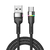 Cabo de Carregamento Rápido Turbo 6A – Tipo C e Lightning com LED RGB e QC3.0, 1M, Fibra de Nylon - PDC PRESENTES