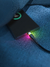 Cabo de Carregamento Rápido Turbo 6A – Tipo C e Lightning com LED RGB e QC3.0, 1M, Fibra de Nylon