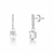 Brinco Uma Fileira Cravejada Oval Cristal