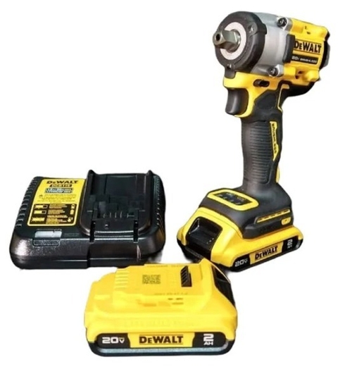 Kit Chave Impacto 1/2 20v XR Brushless Atomic ( 2 Bateria + Carregador + Mala)