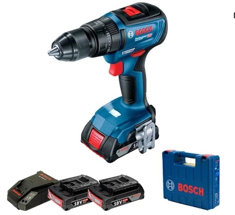 Parafusadeira Furadeira Impacto Gsb 18V-50 18V Brushless Com 2 Baterias 1 Carregador E Maleta