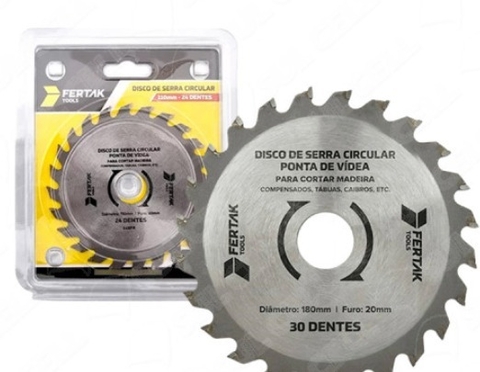 Disco Serra Circular p/ Madeira 40 Dentes 110mm x 20mm (281140) - Fertak