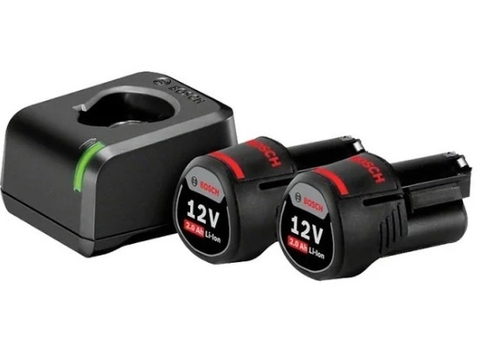 Kit Carregador Bateria 12v Gal 12V-20 + 2 Baterias 12v Bosch