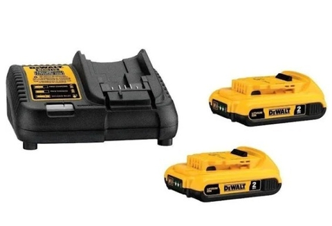 KIT 2 BATERIAS 2Ah 20V M AX C/CARREGADOR - DCB203C2 DEWALT