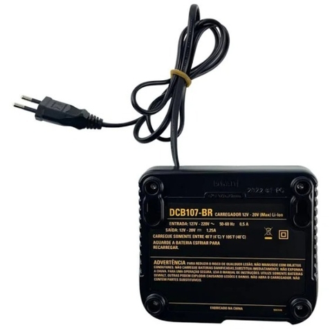 Carregador De Bateria 12V/20V Bivolt Dcb107 - DeWalt