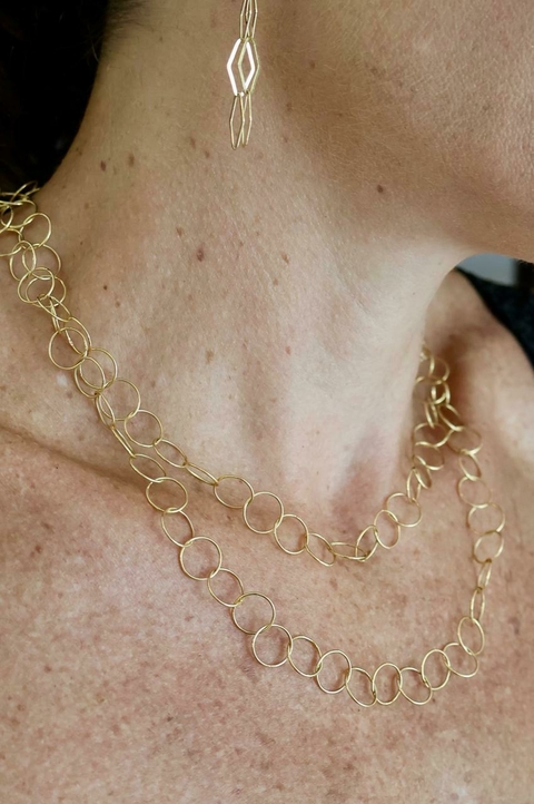 Colar Corrente prata elos pequenos