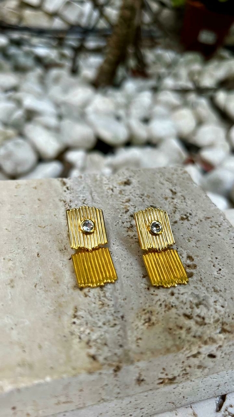 Brinco Pipe banhado no ouro 18k - comprar online