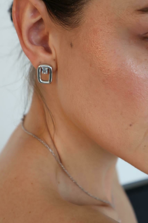 Brinco Orgânico pequeno Topázio Azul - comprar online