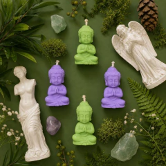 Kit Vela Aromática Artesanal - Buda - Aroma & Love