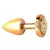 PLUG LESS P DOURADO COM PEDRA CRAVEJADA DOURADA - comprar online
