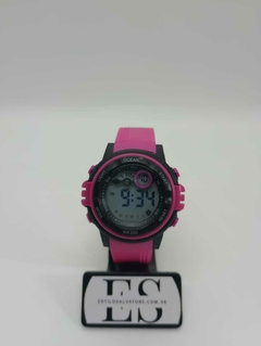 RELOJ OCEAN DR MALLA SILICONA ROSA DETALLES NEGRO - comprar online