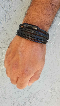 PULSERA SALVATORE TRIBAL NEGRO - comprar online
