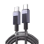 Cable USB-C USB-C | 1m | PD3.1 | 240W | Carga Rápida | 480 Mbps | Chip E-Maker | Caja de Aluminio | Nylon Trenzado | Compatible con Macbook Pro Air, iPhone 16/15 Plus Pro Max, Galaxy S24 Ultra, Pixel 9/8 Pro, etc.