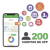 Licencia para realizar checadas de asistencia desde Smartphone (APP) con envío de fotografía y ubicación por GPS / Compatible con BIOTIMEPRO / Licencia para 200 usuario