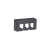 Placa de Mobiliario Modular Estándar, Salidas Para 3 Puertos Mini-Com, Color Negro