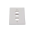 Placa de pared de 3 puertos, Keystone, Color Blanco - dondetedije