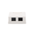 Caja de pared con 2 puertos, incluye 2 jacks UTP Cat5e Keystone