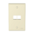 Placa de Pared Vertical, Salida Para 2 Puertos Keystone, Color Marfil