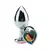 Plug Anal Cromado em Formato Coração Tamanho P Mega Import - Luv Sex Shop