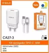 CARREGADOR A'GOLD TURBO 30W 6.0A TIPO-C