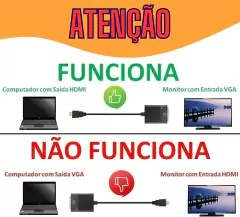 Conversor Adaptador Hdmi Para Vga Com Saída De Áudio E Cabo P2 - comprar online