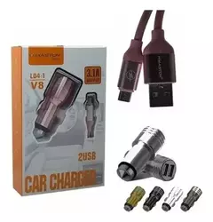 Carregador Veícular Turbo com cabo H´maston- V8