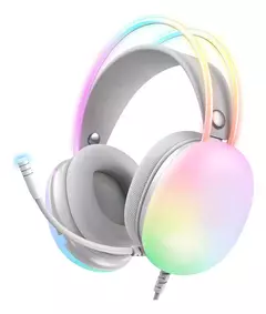 Headset Gamer Delta Gamenote F5016 Rgb Branco Aitek