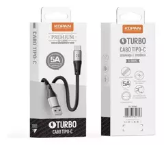 CABO PARA CARREGAMENTO TIPO C TURBO PREMIUM KD PAN SJ 1604C - comprar online