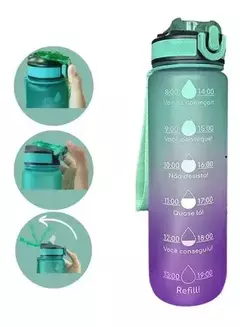 GARRAFA PLÁSTICA COLORIDA 1000ML - comprar online