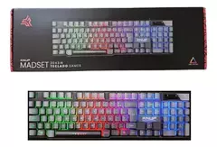 TECLADO GAMER SEMI MECÂNICO KNUP MADSET 2043/A COM LED
