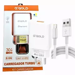Carregador turbo 30w 6.0a Agold PARA IPHONE ca27-2 - comprar online