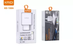 Fonte Carregador PARA IPHONE Turbo Celular 20w PD Kaidi - KD-108A