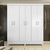 Guarda-Roupa Casal 6 Portas Falco Yescasa Branco Fosco Liso - comprar online