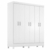 Guarda-Roupa Casal 6 Portas Falco Yescasa Branco Fosco Liso - Moreira Móveis