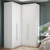 Guarda-Roupa de Canto 4 Portas 4 Gavetas Tuim Yescasa Branco Fosco Liso