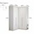 Guarda-Roupa de Canto 4 Portas 4 Gavetas Tuim Yescasa Branco Fosco Liso - comprar online