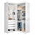 Guarda-Roupa de Canto 4 Portas 4 Gavetas Tuim Yescasa Branco Fosco Liso - Moreira Móveis