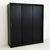 Guarda-Roupa Casal 3 Portas de Correr Muriqui Maxx Cabecasa Madeiramadeira Preto - comprar online