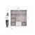 Guarda Roupa Casal 6 Portas 3 Gavetas Toledo Espresso Móveis Branco - comprar online